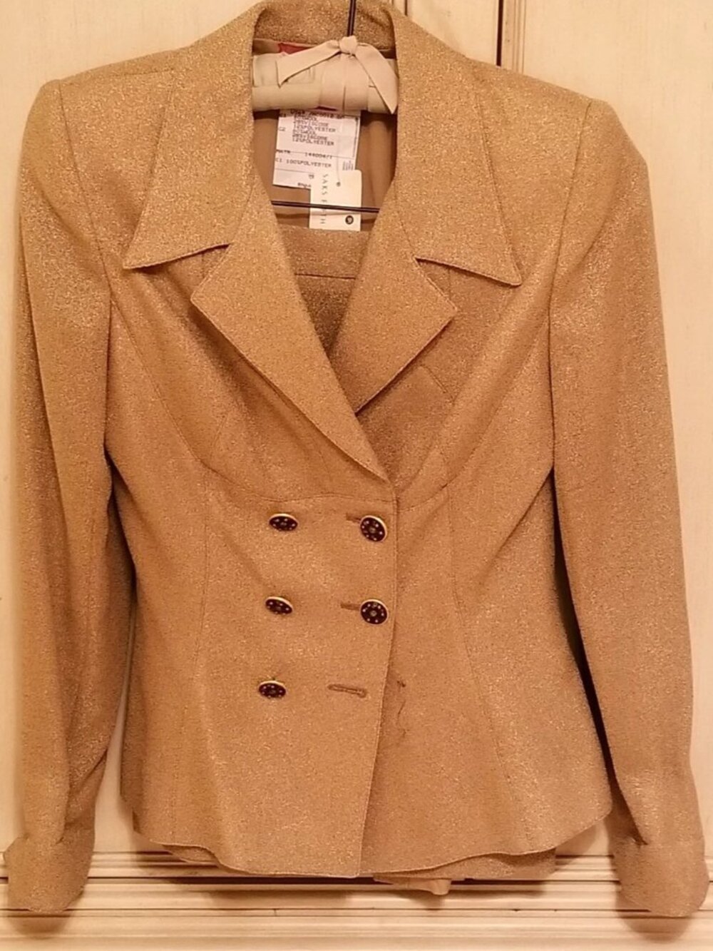Emanuel UNGARO Parallele Gold Suit Jacket & Skirt NWT Size 6 ITALY $2820